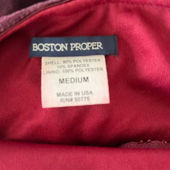 Boston Proper Wine Burgundy Velvet Cami Tank Top size M - Picture 5 of 5
